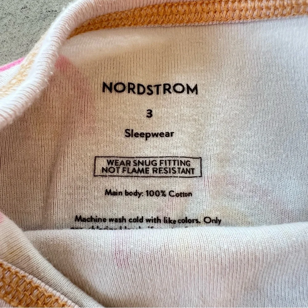 Nordstrom Glow In the Dark‎ Kids Toddler Rainbow Pajama Set Pink 3T